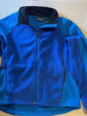 L.L. Bean Blue and Black Women's Fleece Jacket. The Weather Channel. POLARTEC